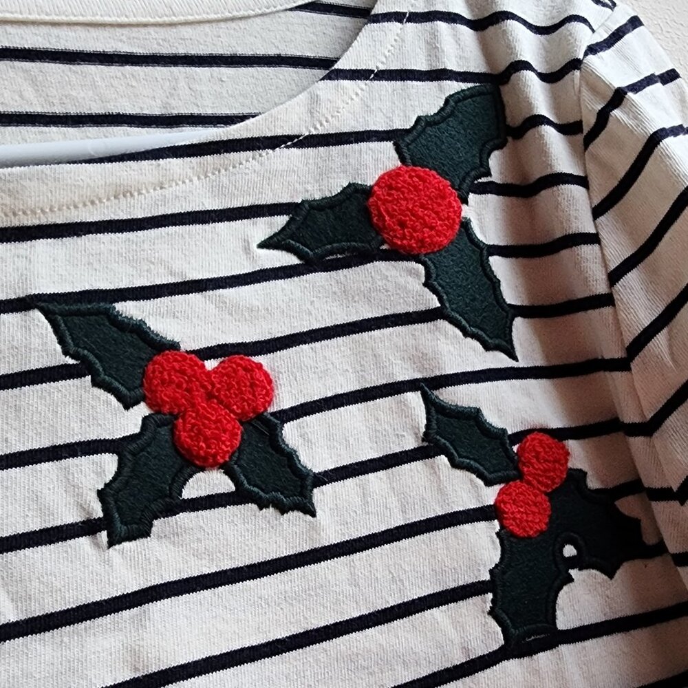 NWT Talbots Holly Striped Scoop Neck Jersey Size Petite Medium - Picture 9 of 16